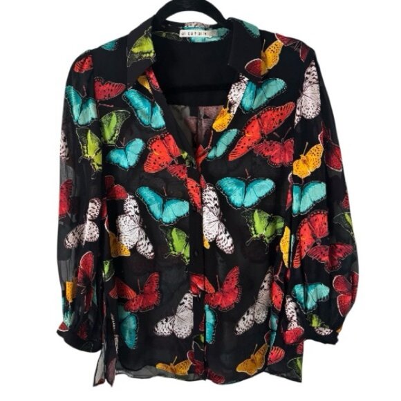 Alice + Olivia Sheila Butterfly Blouse - Picture 2 of 4